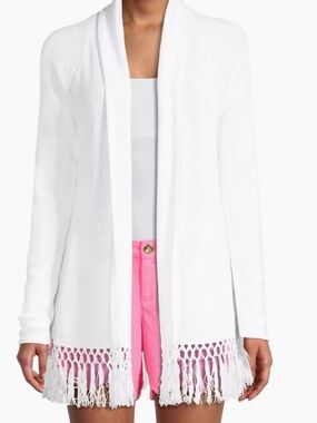 Lilly Pulitzer Tatum cardigan resort white
